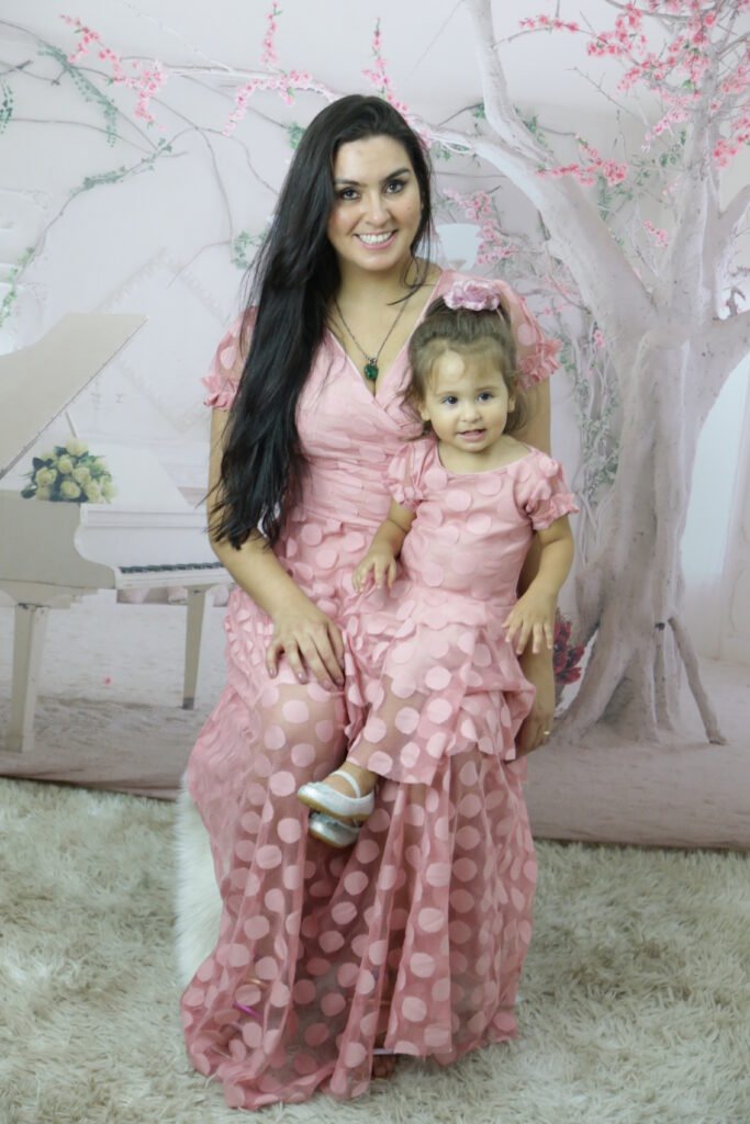 Kit tal Mãe Tal Filha em Tule de Poá Moda Evangélica Moda Evangélica e Executiva Gisele Santana